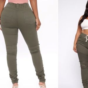 Olive joggers